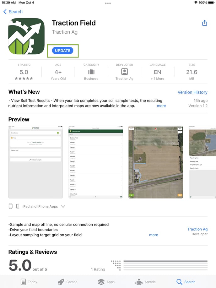 App Store to Update.