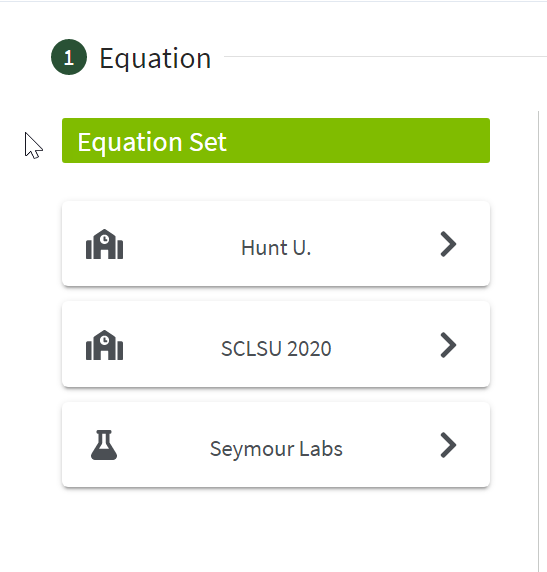 Equation dialog