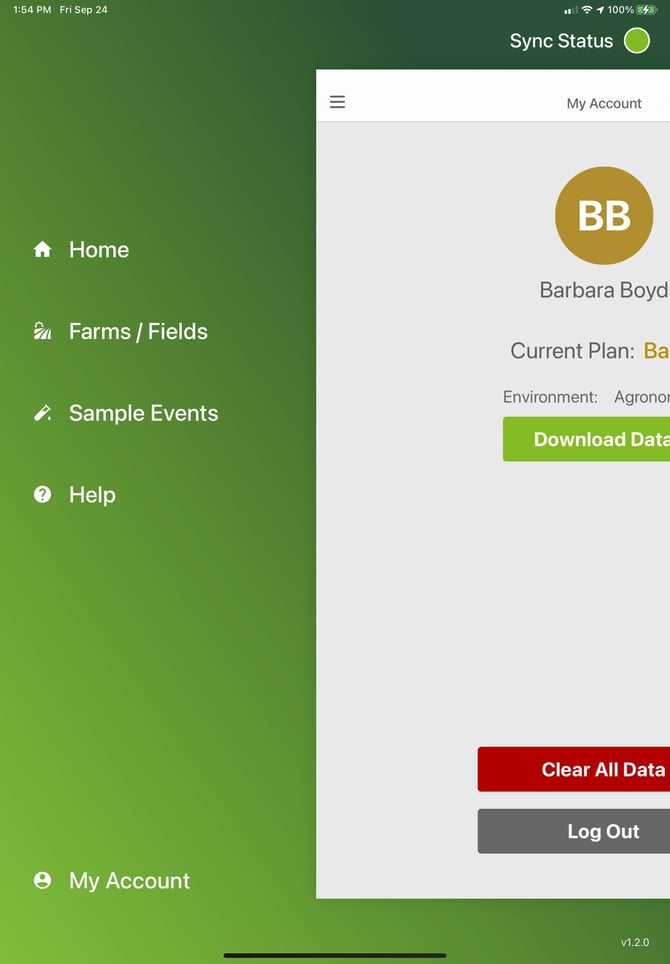 Menu Screen in Traction Field