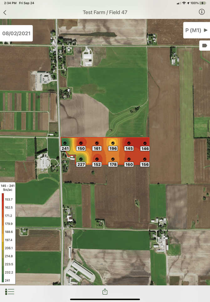 Nutrient Result in Field