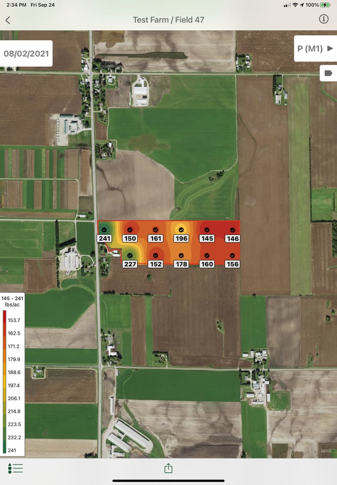 Nutrient Result in Field