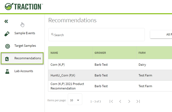 Recommendation List