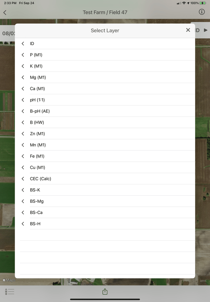 Select Layer for results