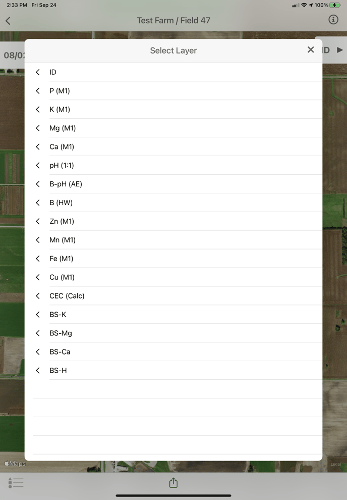 Select Layer for results