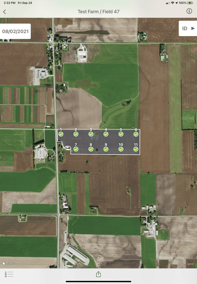 Soil Test results in Field